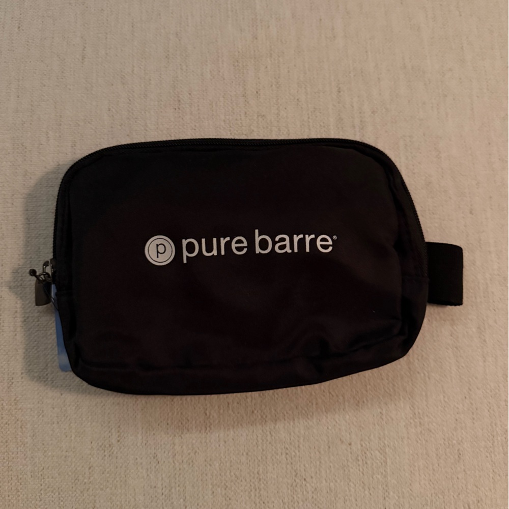 NWT Pure Barre Black Zippered Fanny Pack